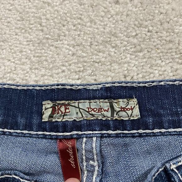 Y2K BKE Drew Boot Jeans Womens 30 Medium Wash Bootcut Stretch Denim Embellished - Picture 4 of 11
